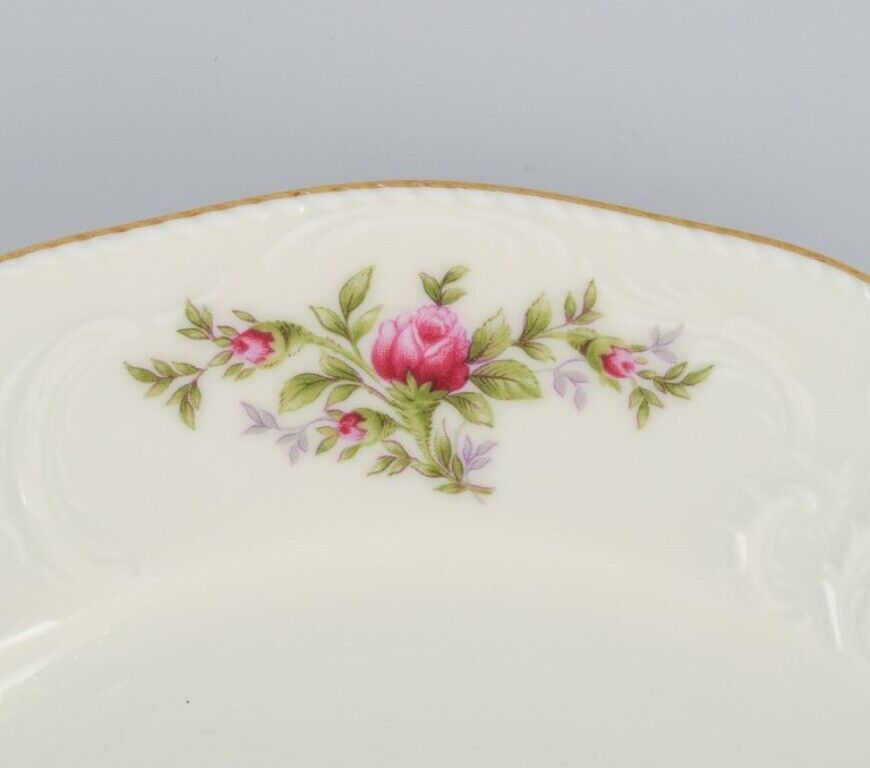 Rosenthal Germany "Sanssouci" four cream-colored plates with flowers