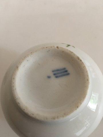 Royal Copenhagen Antique Bouillon Cup with Lid with Handpainted Flower