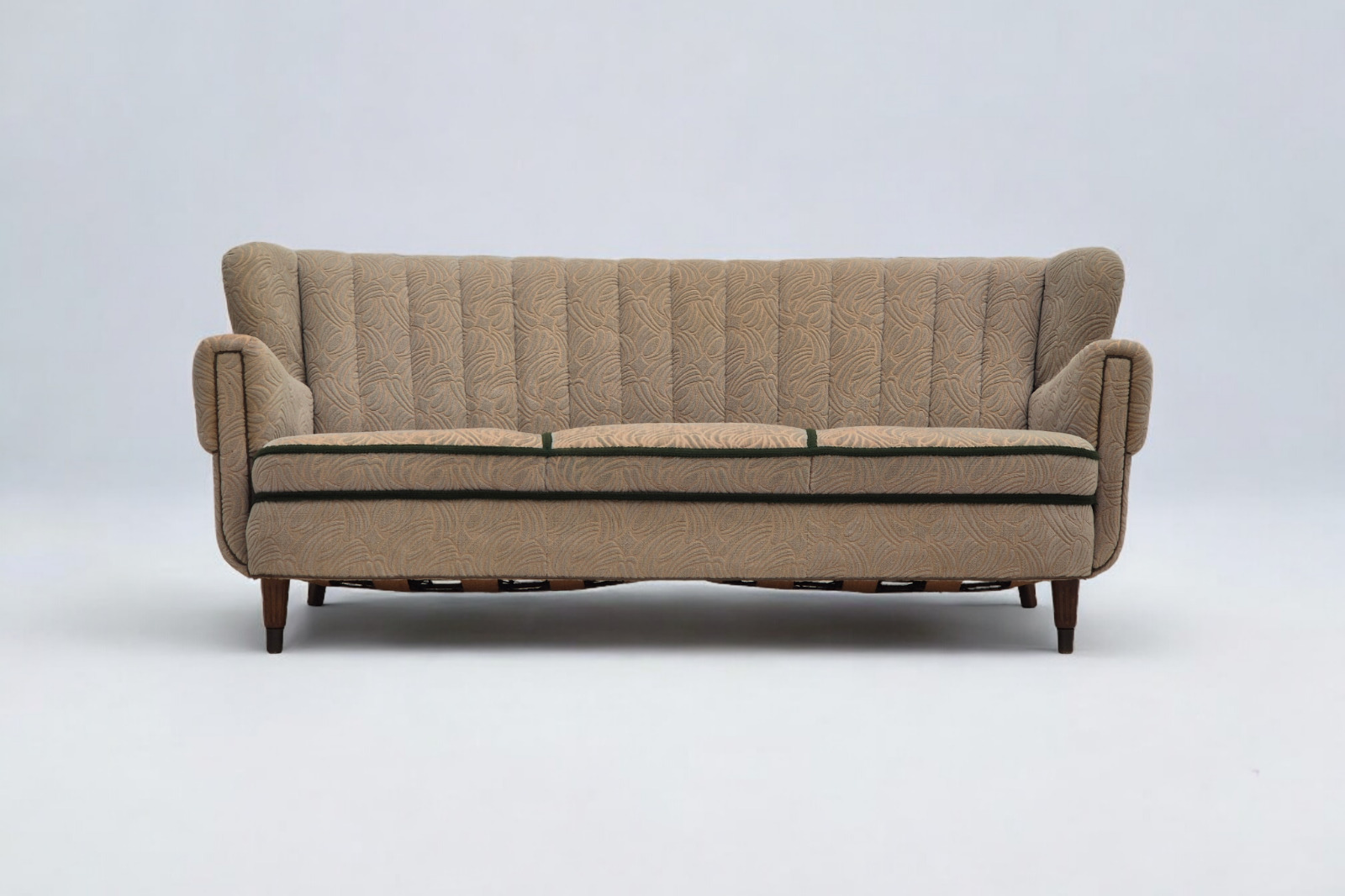 1960s Danish 3 seater sofa original good condition cotton-wool