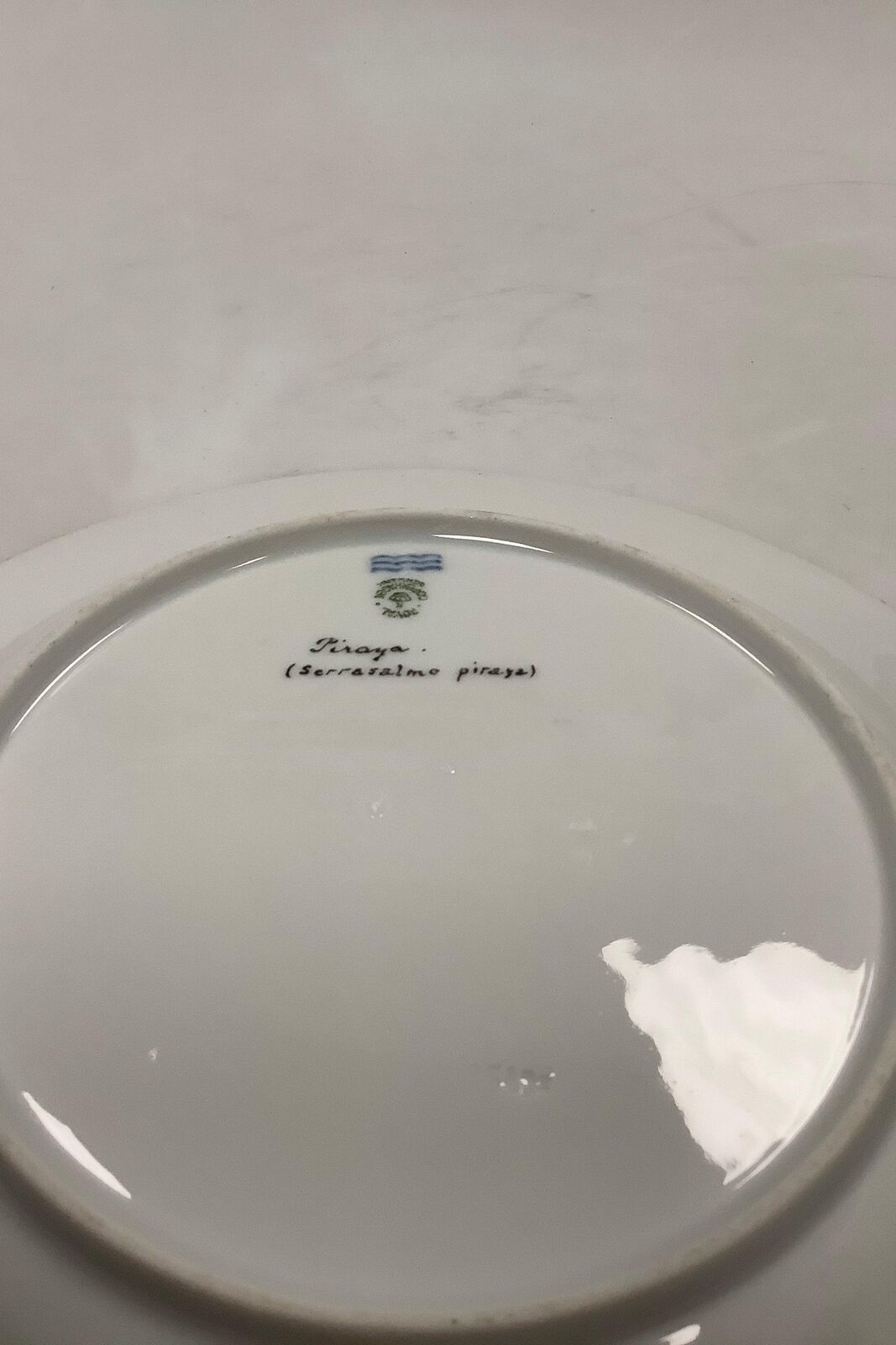 Royal Copenhagen Privately painted Flora Danica Fish plate No 3549