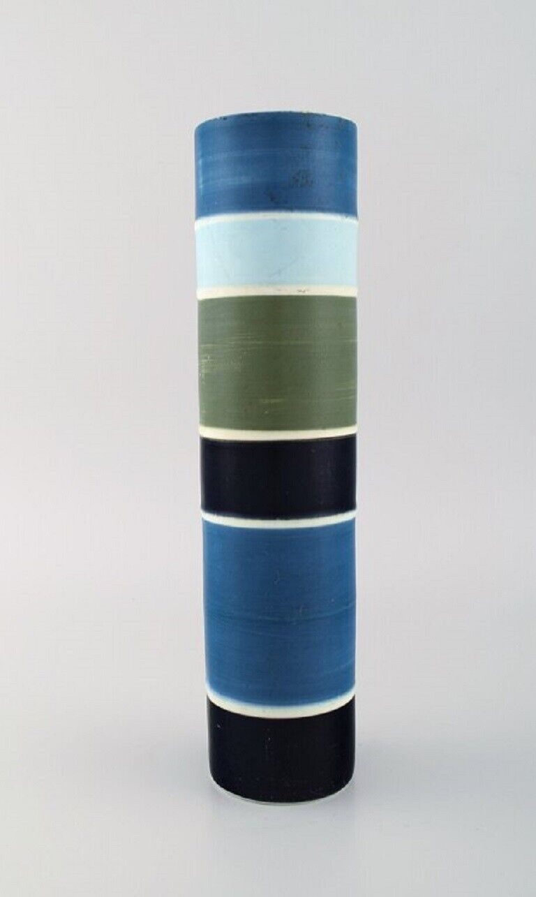 Carl-Harry Stålhane for Rörstrand Large cylindrical Tema vase Mid-20th C