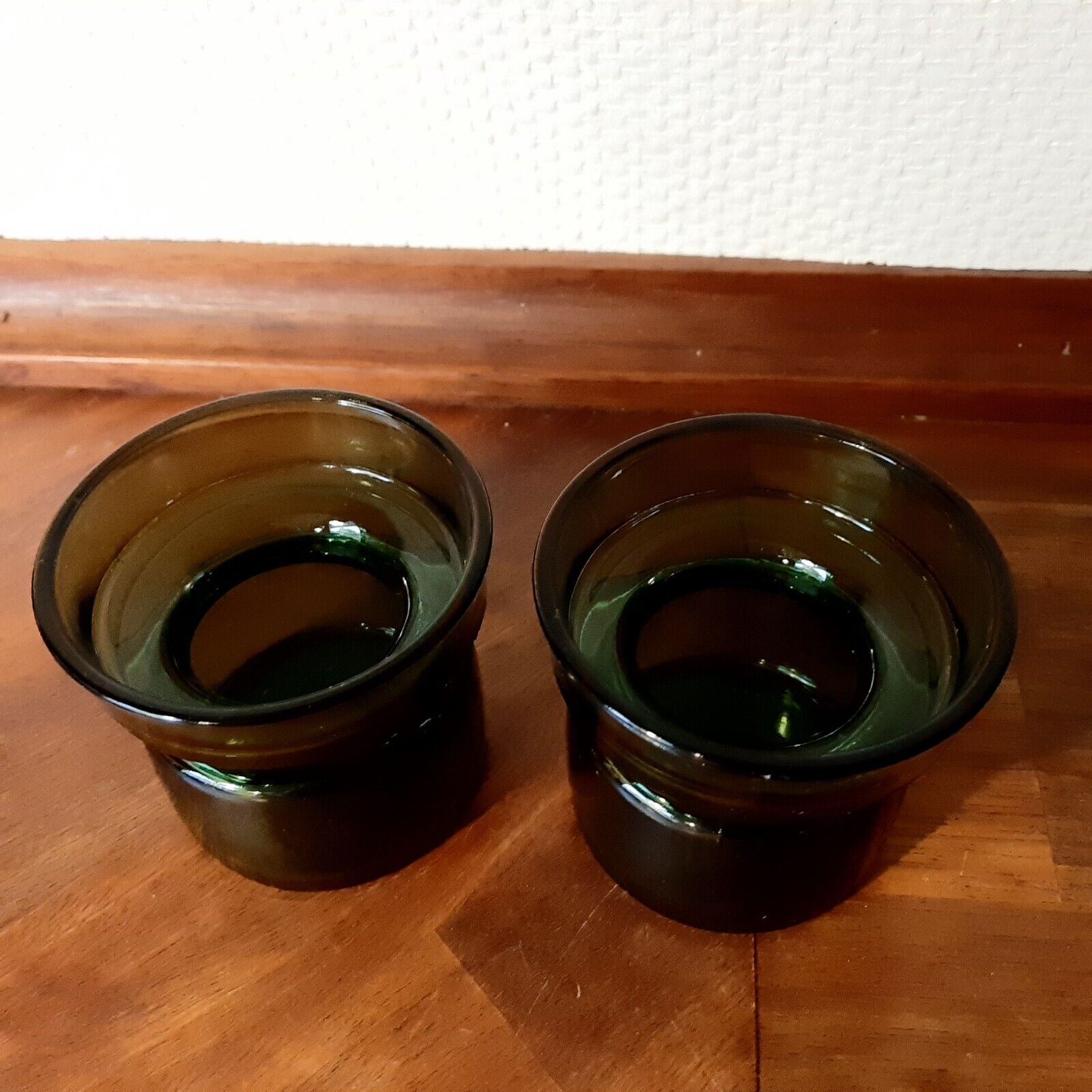 2 Green Glass Votives Candle Holders J H Quistgaard IHQ Dansk Designs Denmark