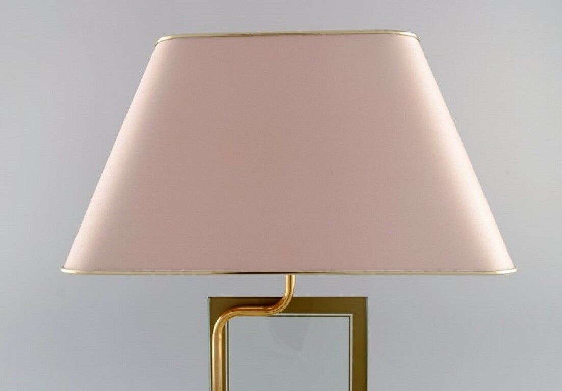 Le Dauphin France "La Pomme" table lamp in clear art glass and brass