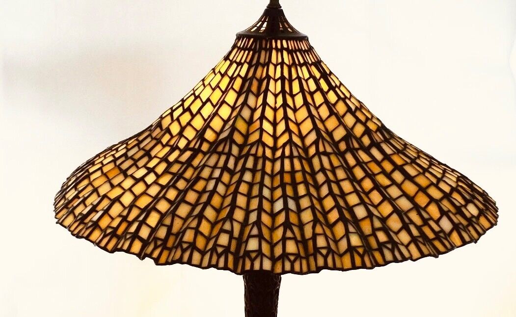 Beautiful Tiffany style Lamp ( Replica)  Mid-Century 1950s Exciting Provenance