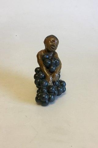 Bing  Grondahl Figurine by Kai Nielsen "Little Bacchus with Grapes" No 4027