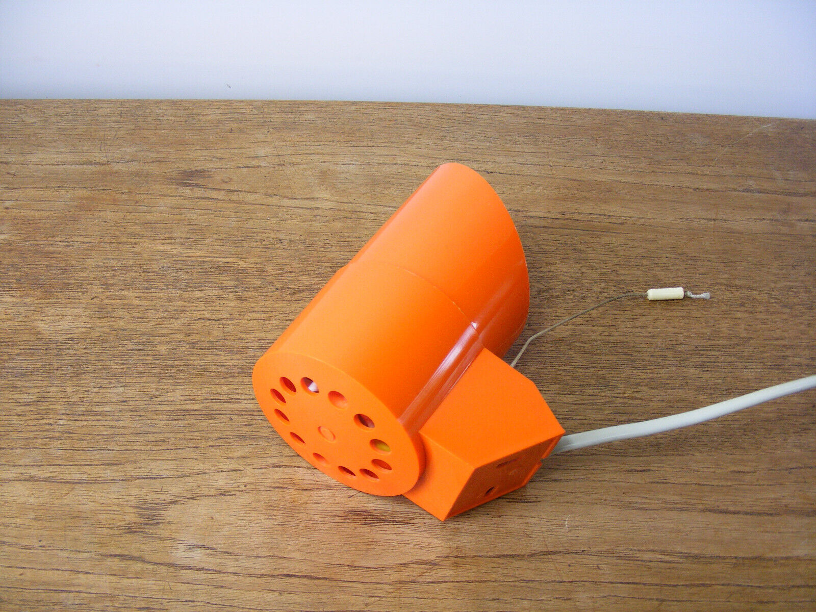 Nordisk Solar NightCap Svend Middelboe 70s Danish Orange Wall Bedside Lamp