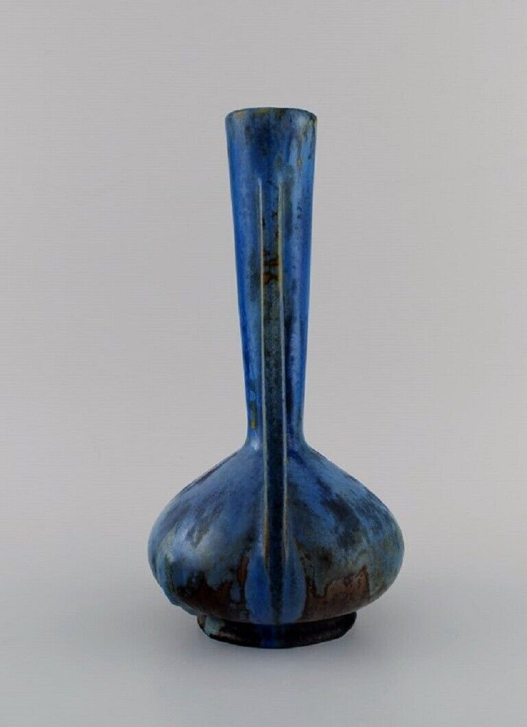 Pierrefonds France Vase with handles in glazed stoneware