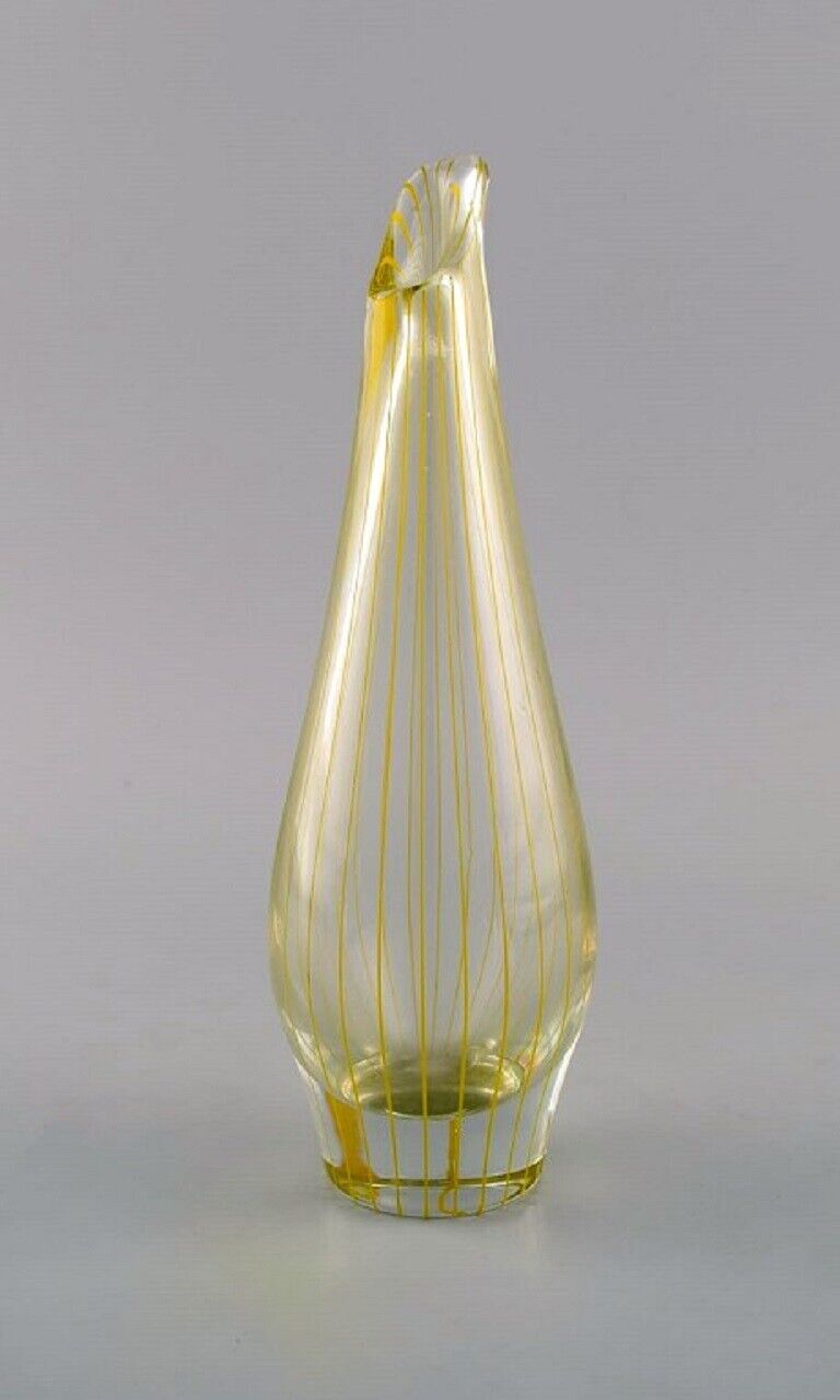 Bengt Orup (1916-1996) for Johansfors Vase in clear mouth-blown art glass