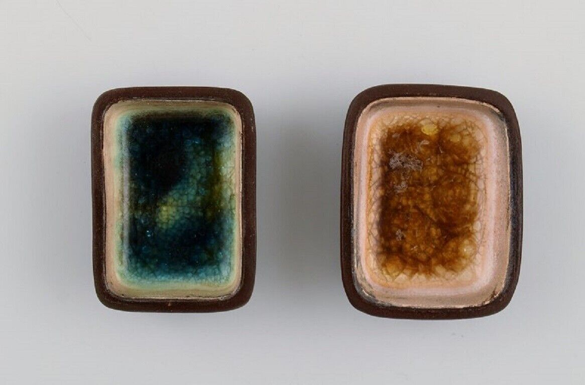 Knut Paul Six small bowls in glazed stoneware Mid-20th C