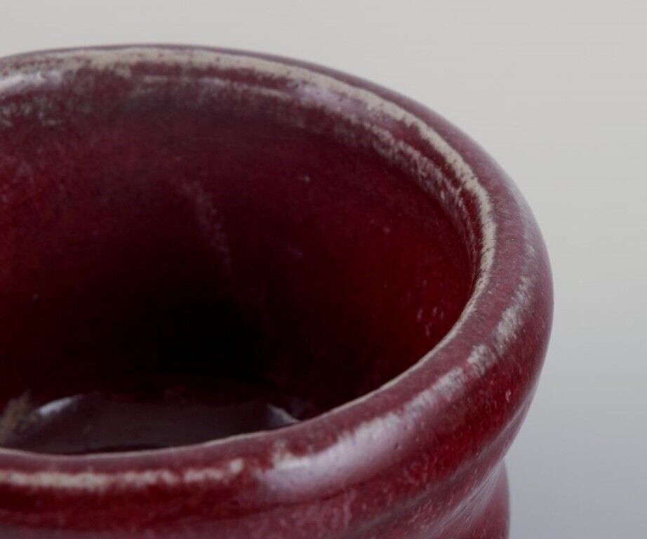 Snorre Stephensen own workshop unique ceramic bowl in oxblood glaze