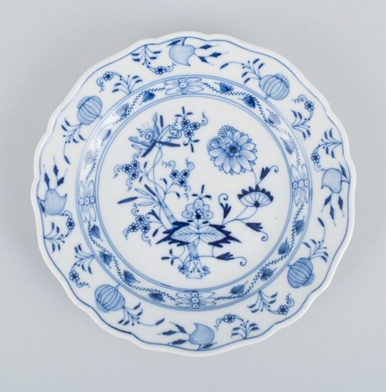 Meissen Germany four Blue Onion pattern plates Ca 1900