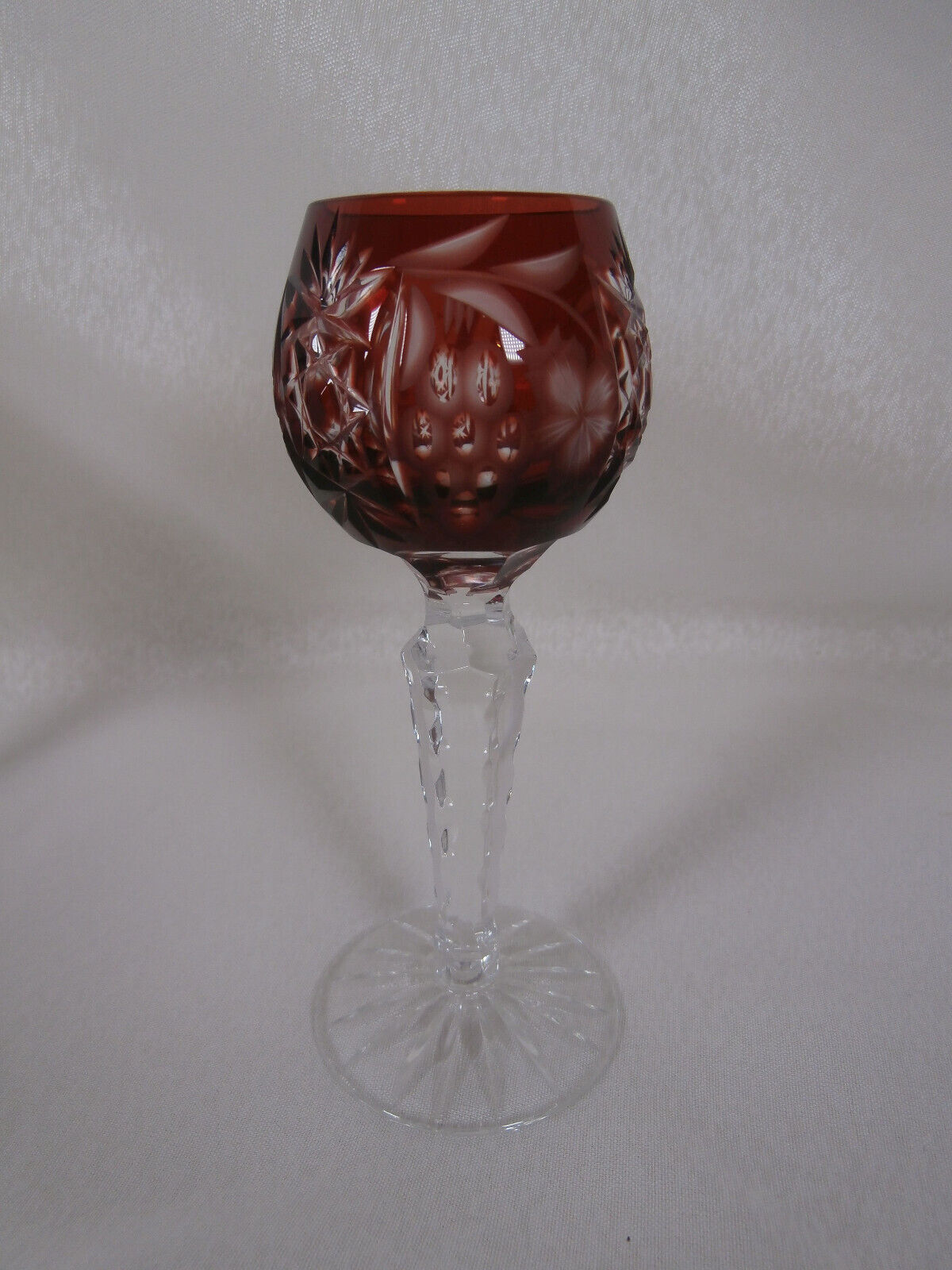 ~LOT of 6 cut to clear Traube by Nachtmann CORDIAL GLASS GOBLET 5 3/16" Bohemian