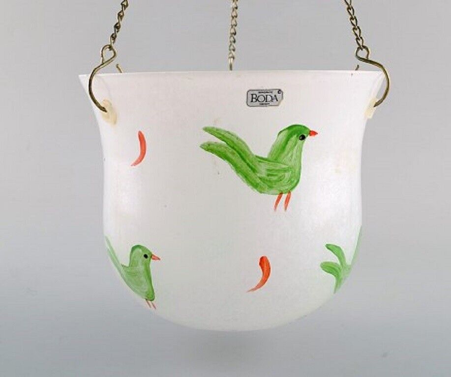 Ulrica Hydman Vallien for Kosta Boda Hanging herbal pot in art glass