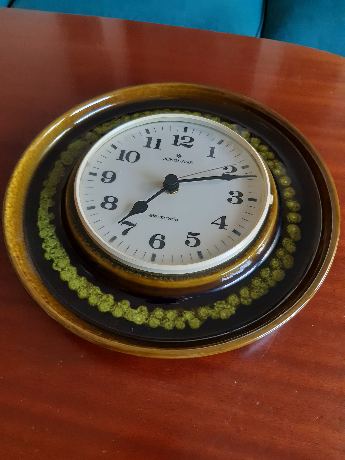 Mid century German Junghans electronic ceramic wall clock