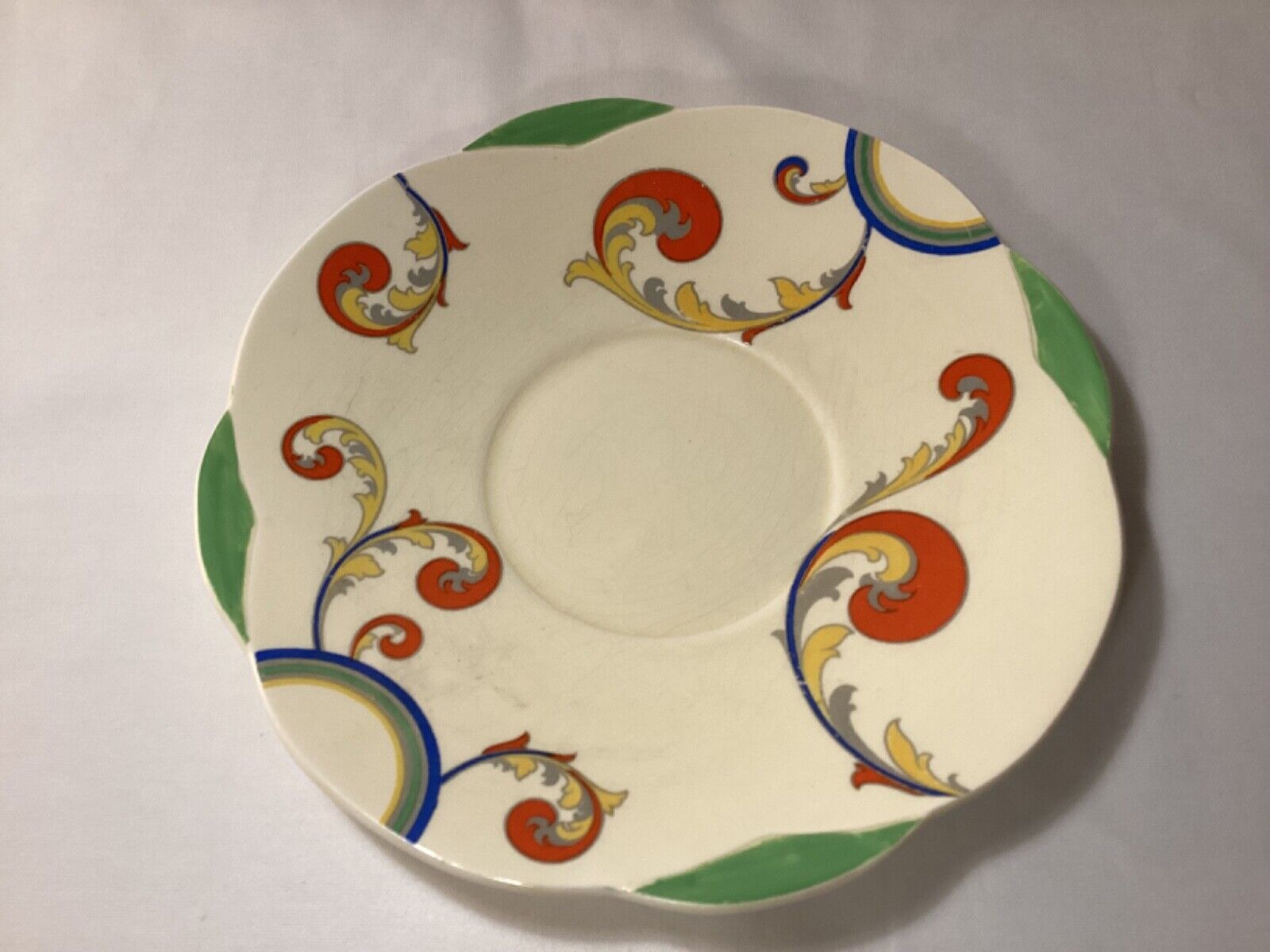 Clarice Cliff Royal Doulton - Syren design 5102 -  Plate 1930's VGC