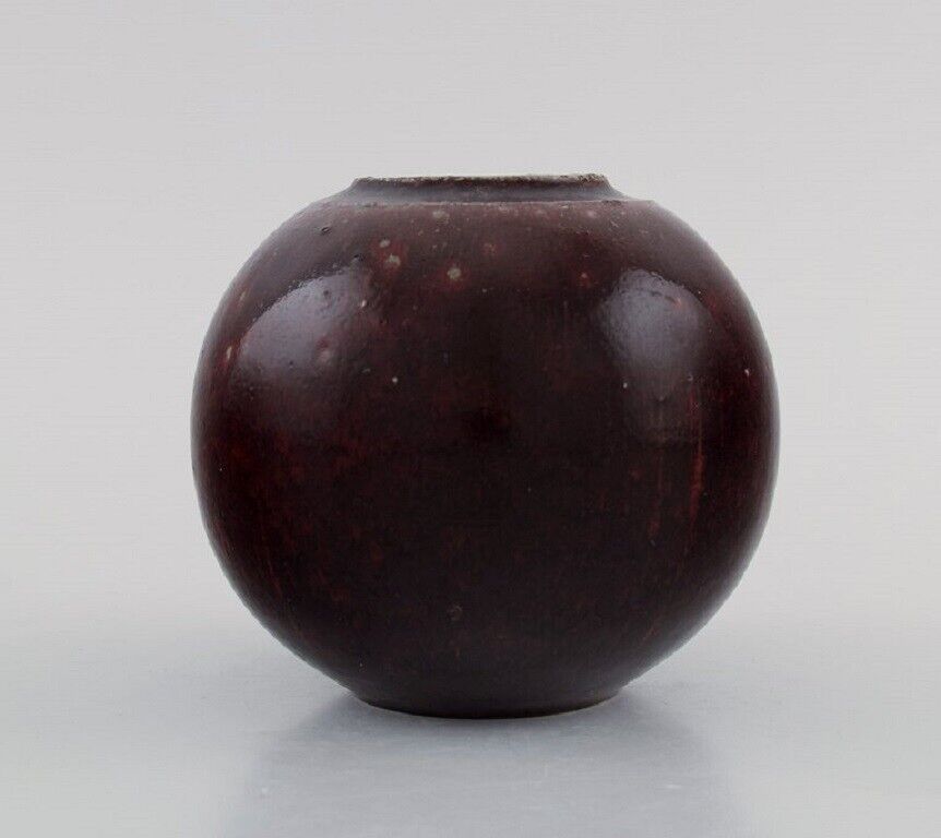 Round Royal Copenhagen vase in glazed ceramics Mid-20th C