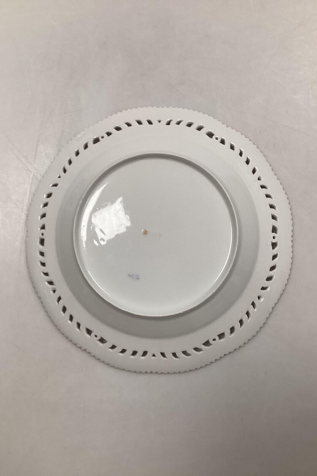 Royal Copenhagen Flora Danica Pearl Pattern White plate with pierced edge 3553