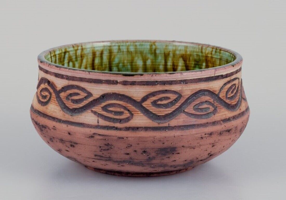 Szilasi Visby Sweden Unique ceramic bowl and vase Ca 1960