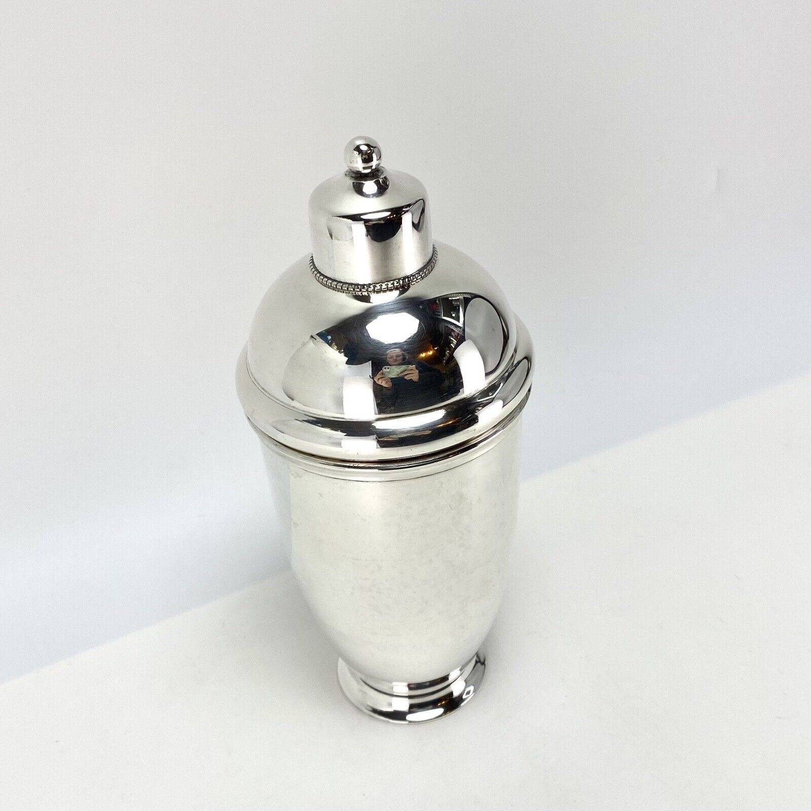 Vtg Danish Art Deco Cocktail Shaker AB Prima Sølvplet 92 Silver Plated Barware