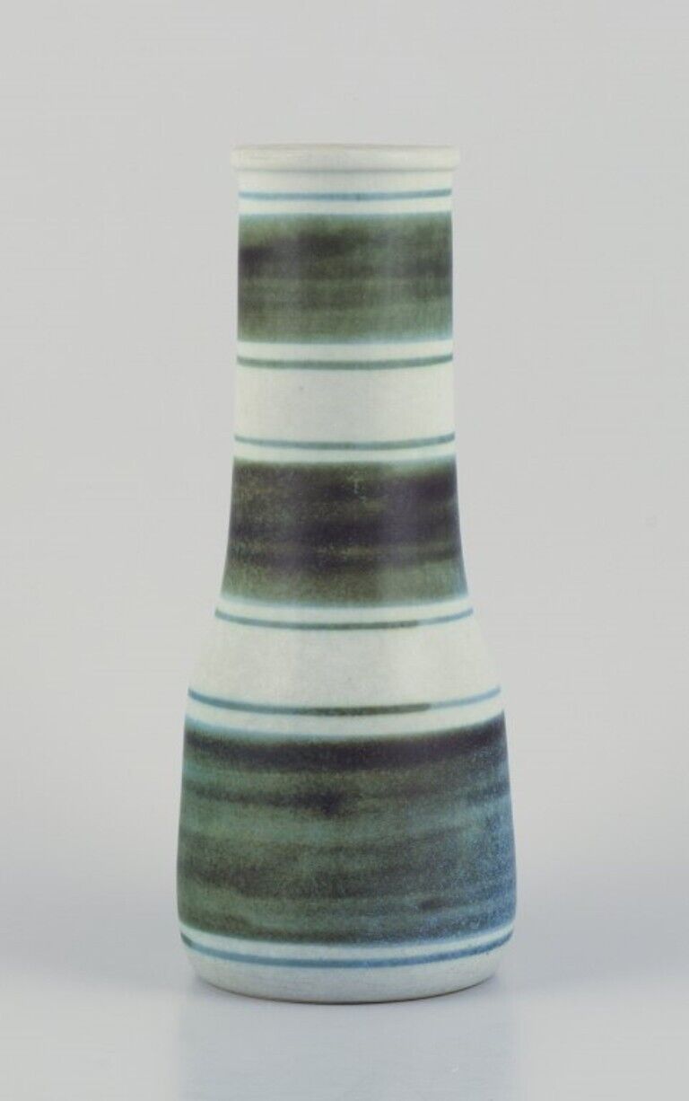 Gunnar Nylund for Rörstrand Sweden "Banderillo" vase with green-toned glaze