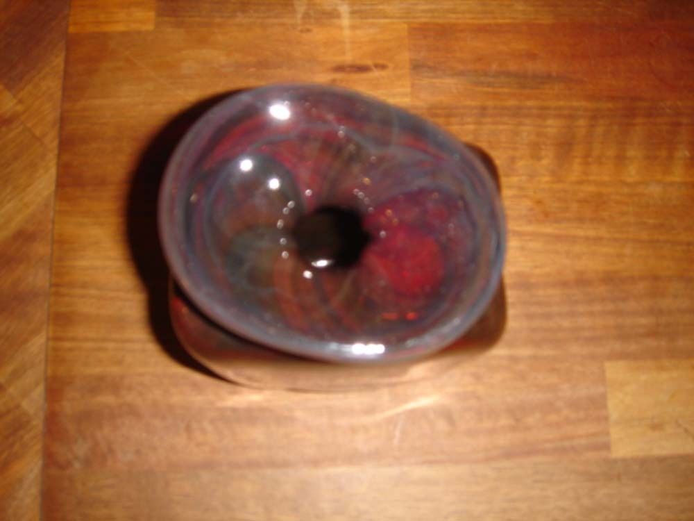 Rare LAVA vase 20½ cm Large  heavy PER LUTKEN 1970 Holmegaard signed