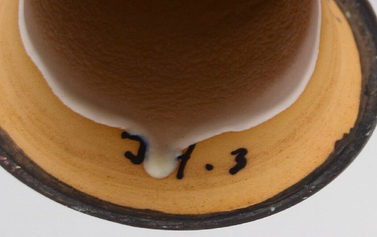 Irma Yourstone (1911-1988) Sweden Bowl on foot in glazed stoneware