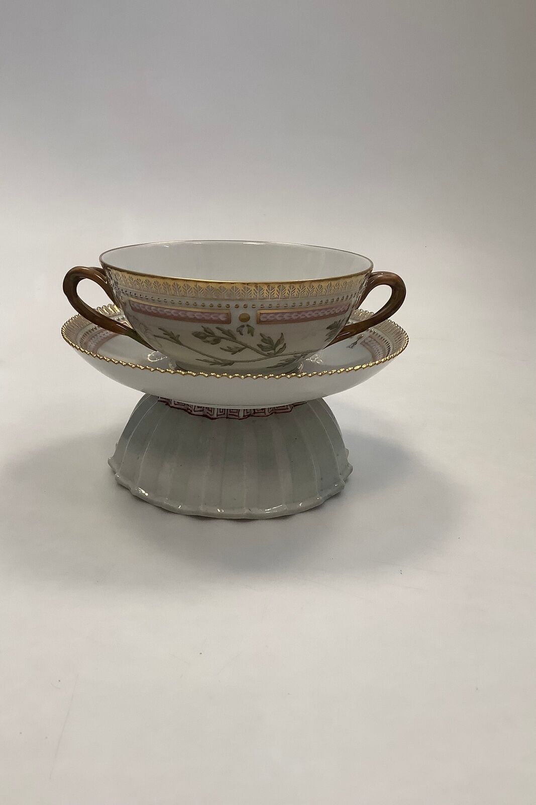 Royal Copenhagen Flora Danica Bouillon Cup with saucer No 20/3612