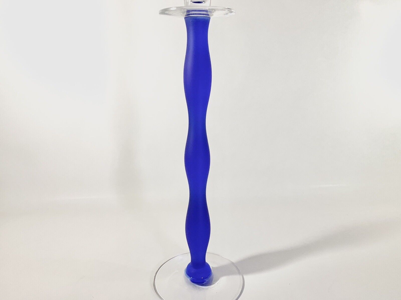 Orrefors Celeste Anne Nilsson Blue Candle Holder 37 cm 145 inch