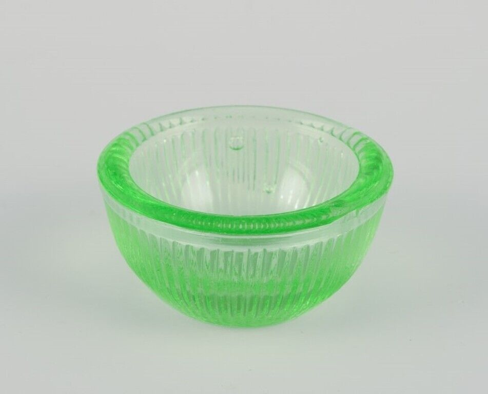 Fåglavik Glasbruk (1874-1980) Sweden Six salt cellars in green glass