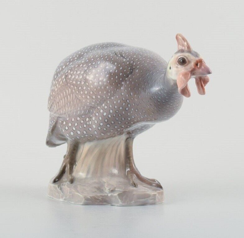 Extremely rare Bing  Grondahl BG 1735 guinea fowl in porcelain