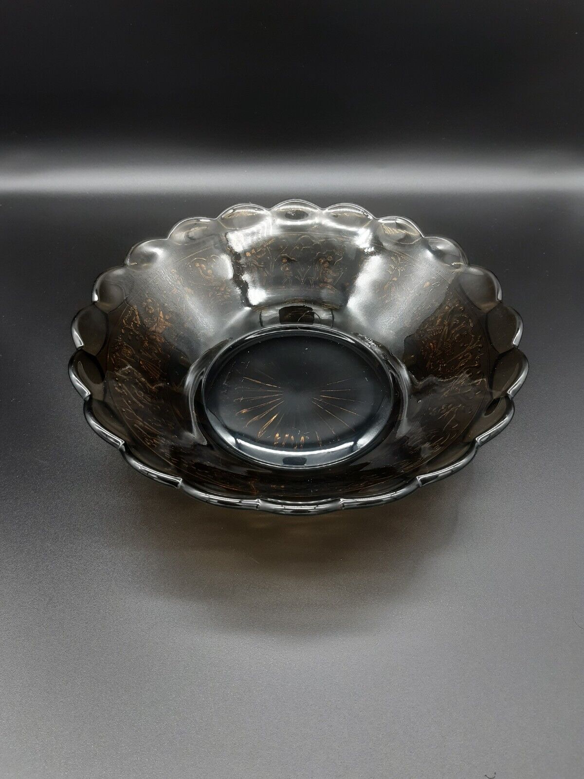 Germany Walther  Sohne art deco fume glass bowl