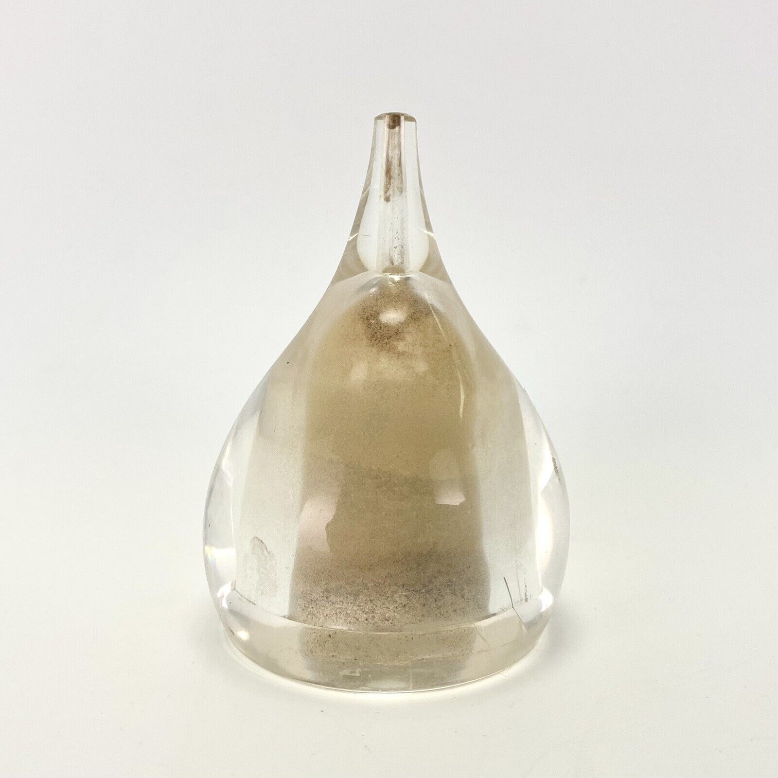 Vintage Guzzini Salt Pepper Shaker Clear Lucite Teardrop Luigi Massoni Design