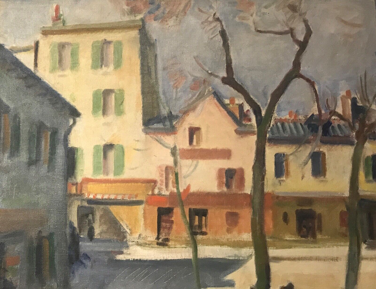 Knud Ove Hilkier (1884-1953): TOWN SQUARE SOUTH FRANCE(?)