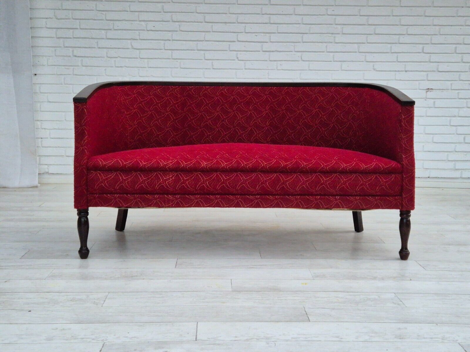 1950s Danish 2 seater sofa original very good condition ash wood