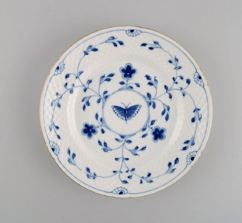 Five Bing  Grøndahl Butterfly lunch plates in hand-painted porcelain