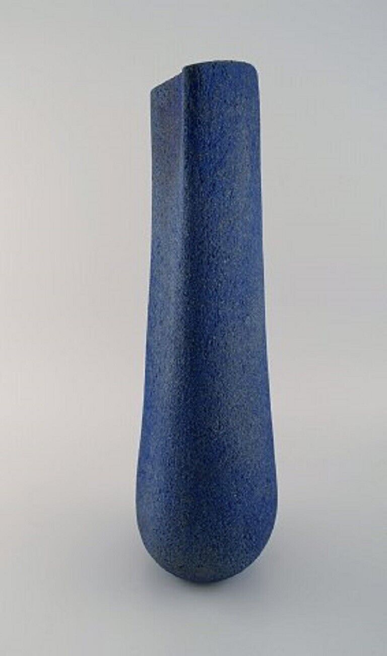 European studio ceramist Large floor vase in glazed stoneware Late 20th C