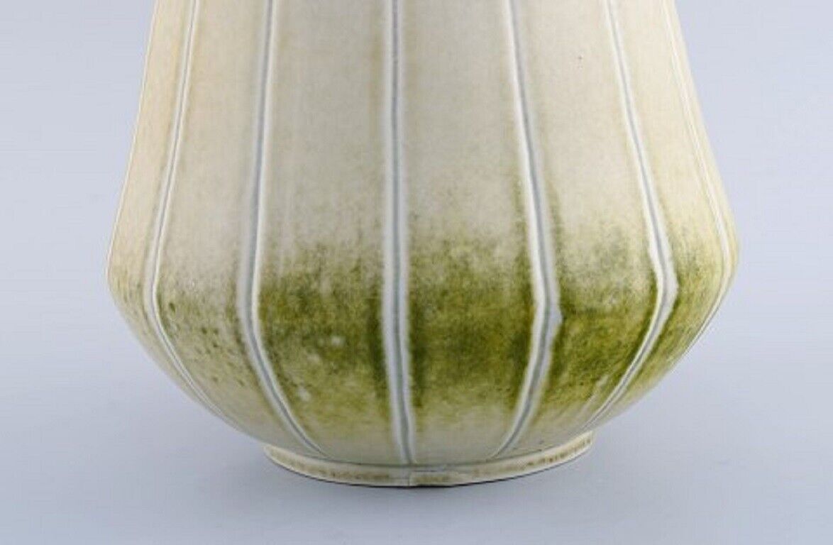 Gunnar Nylund Rörstrand Large rare unique Air Force vase in glazed stoneware