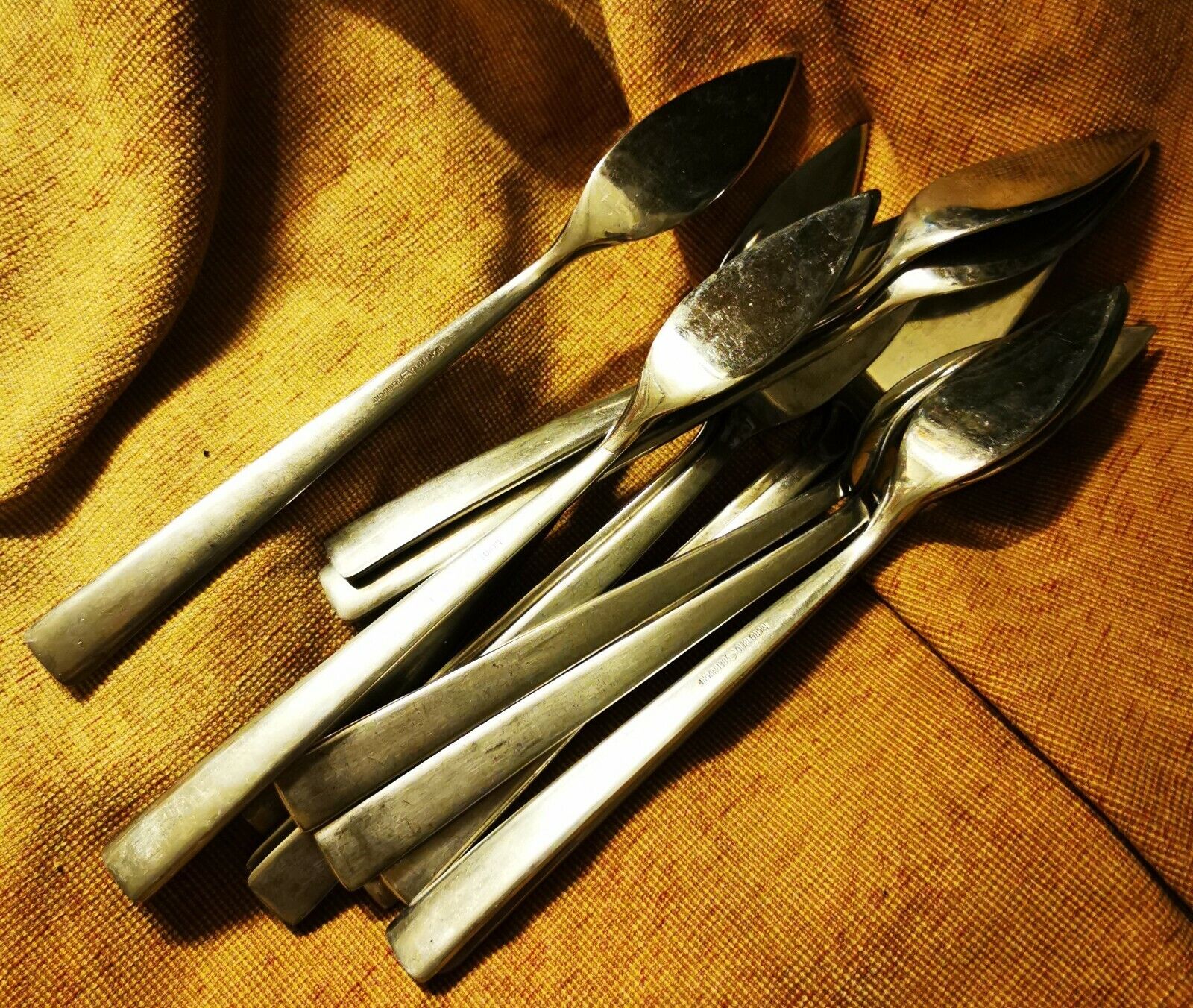 13 Vintage elegant Berndorf Fish Knives Cutlery Set Flatware Mid Century Modern