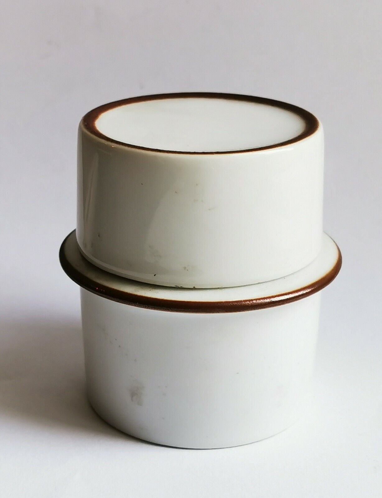 Smaller cylindrical Royal Copenhagen porcelain container from DOMINO Denmark