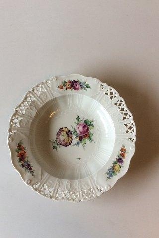 Royal Copenhagen Saxon Flower Deep Plate Premium model with pierced border