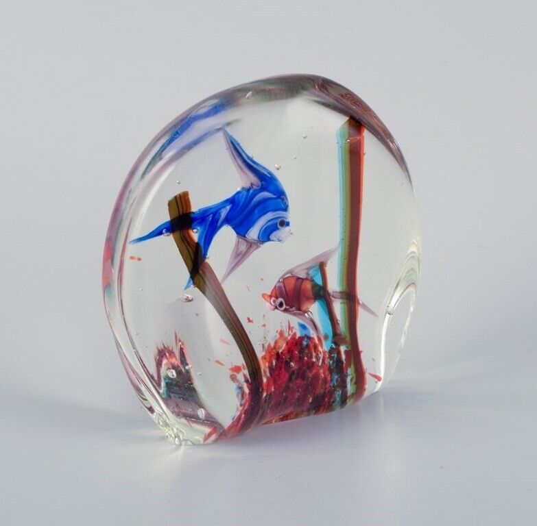 Murano Italy aquarium sculpture in art glass Approximately 1970