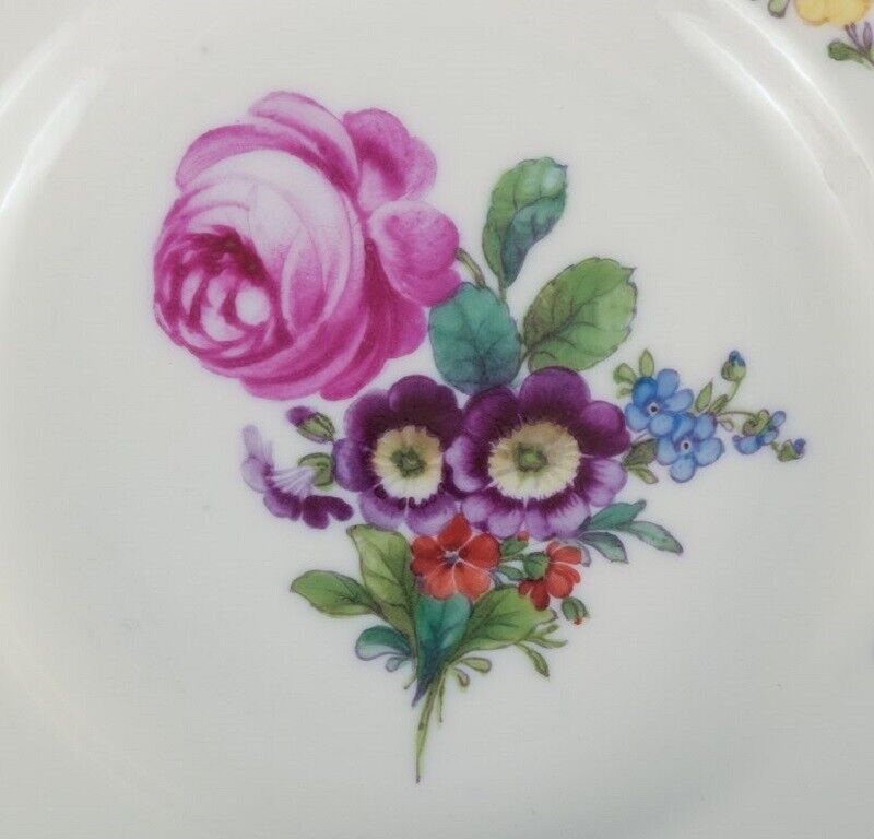 BG Bing  Grondahl Saxon flower 12 cake plates decorated with flowers