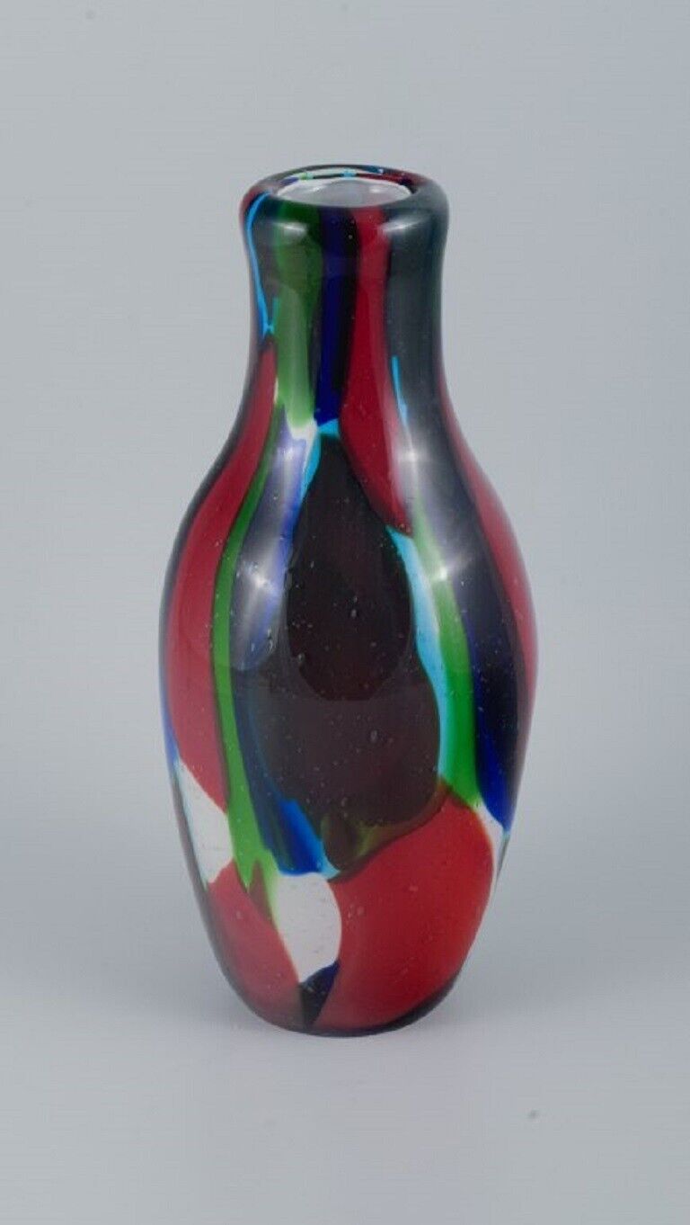 Large mouth-blown Murano vase in art glass  Approx 1970s