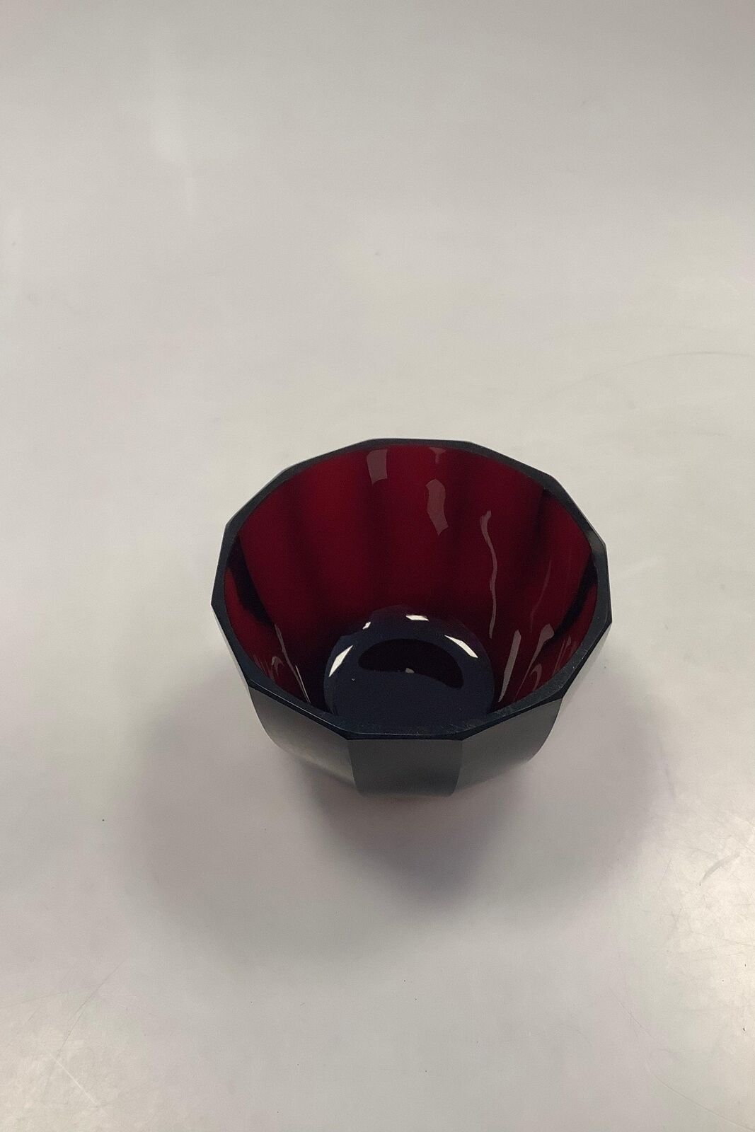 Ruby Red Glass Sugar Bowl Danish