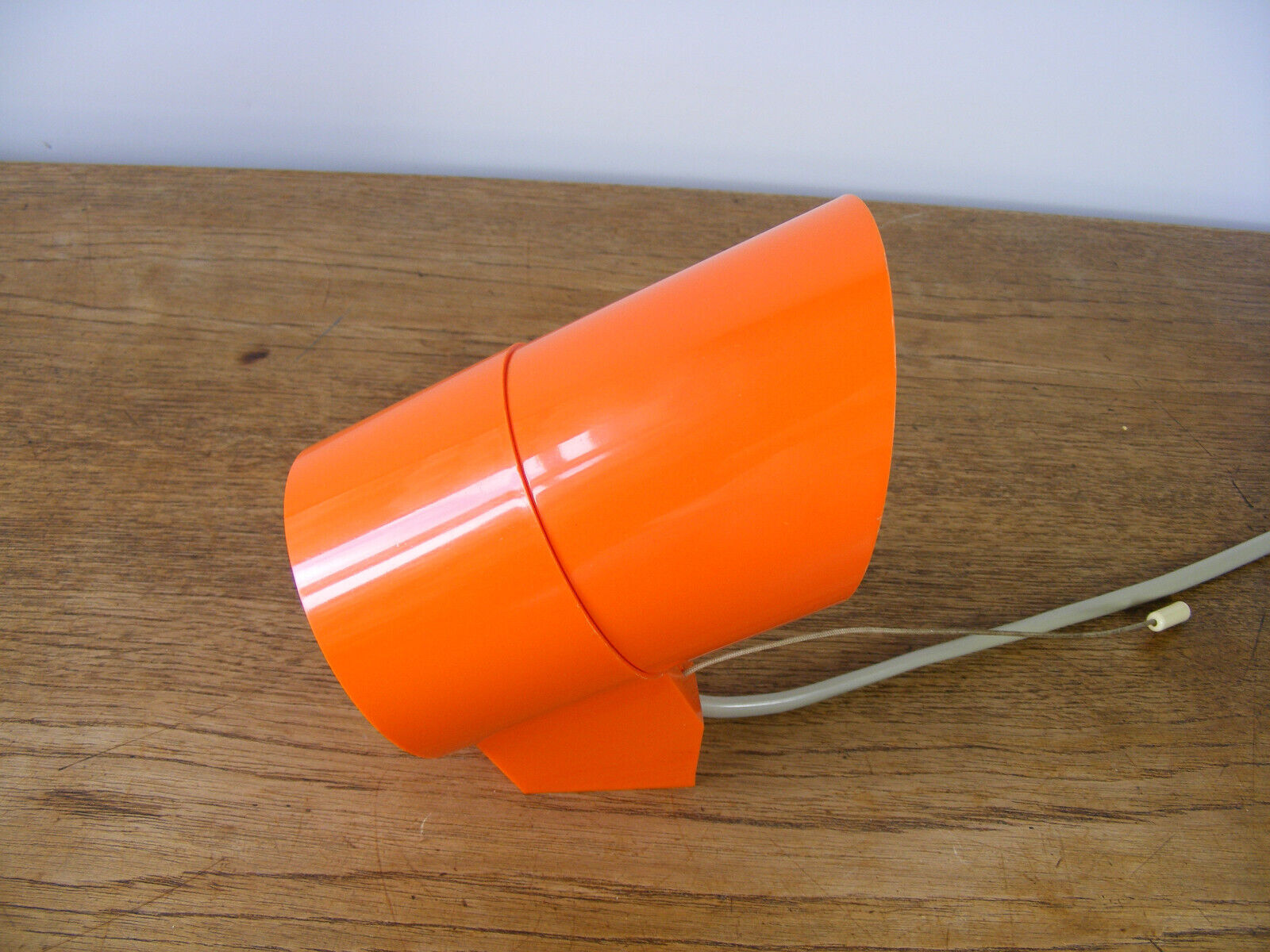 Nordisk Solar NightCap Svend Middelboe 70s Danish Orange Wall Bedside Lamp