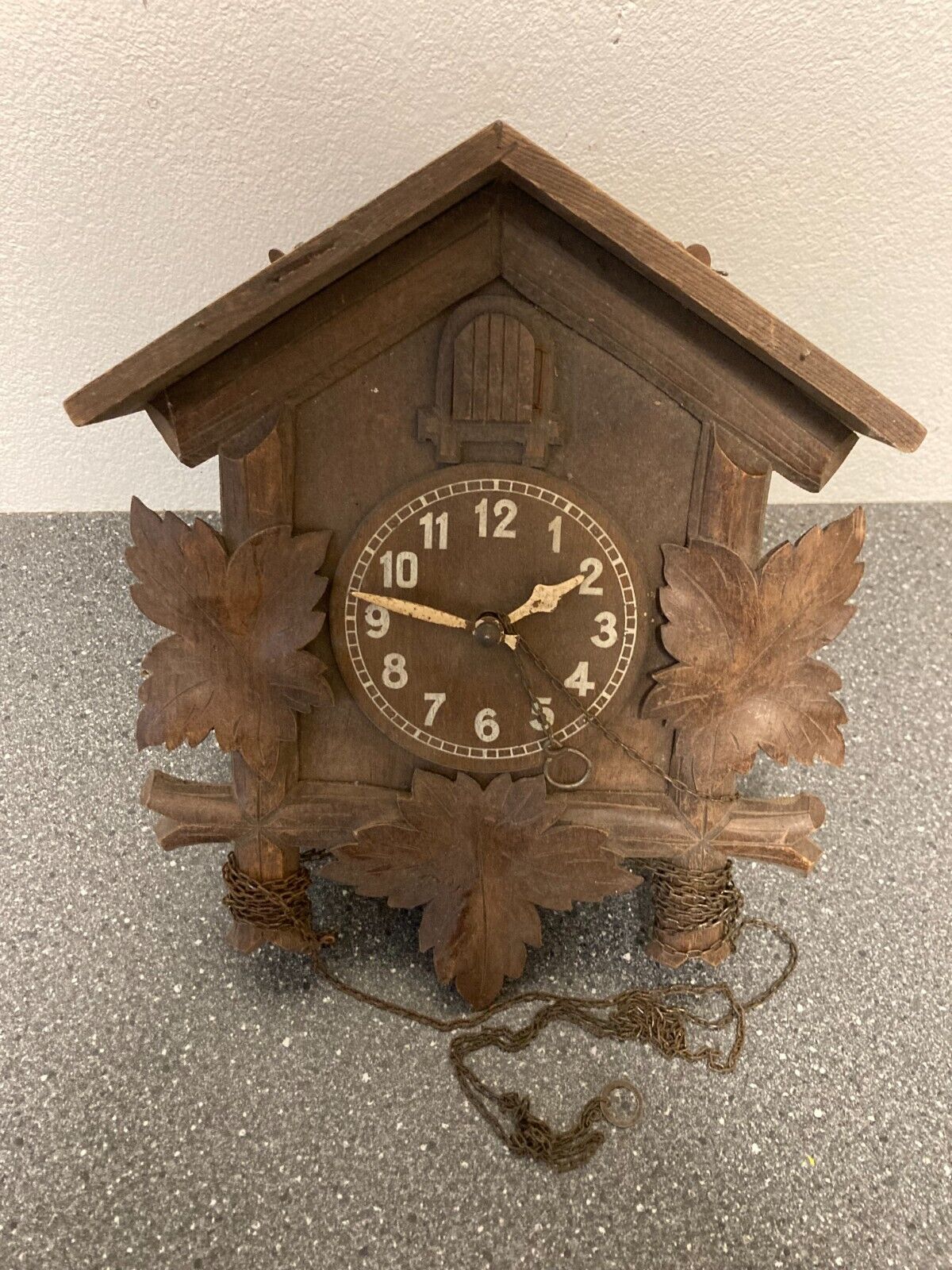 Vintage Black Forest German Cuckoo Clock - For Parts or Repair - Sold AS-IS!