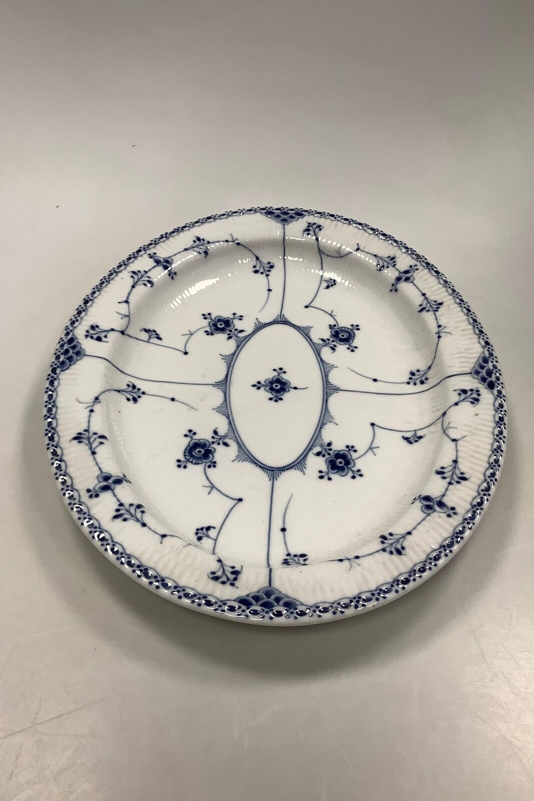 Royal Copenhagen Blue Fluted Half Lace Oval Serving Dish No 533