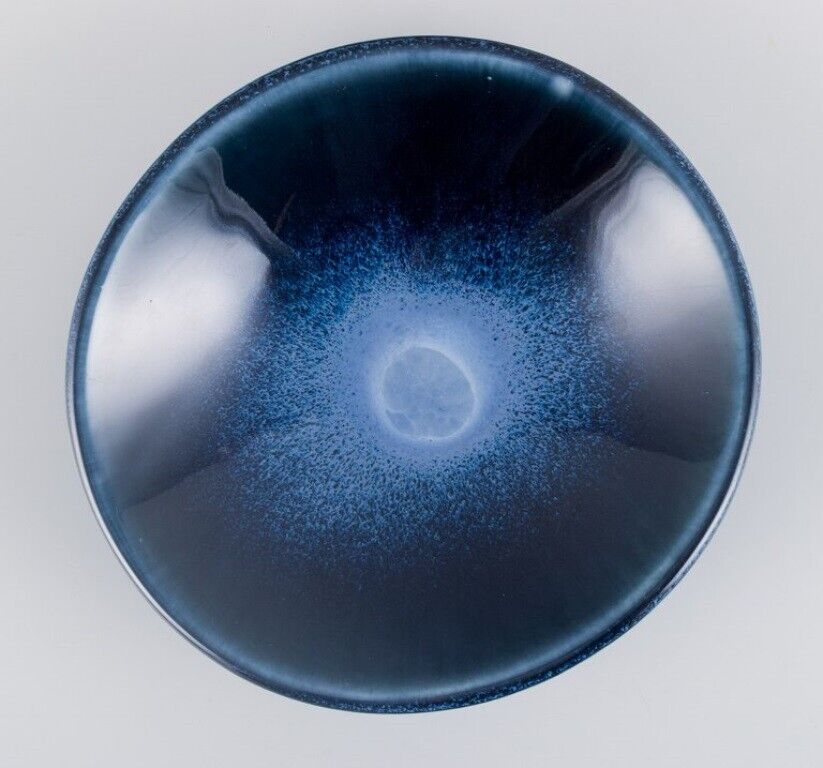 Berndt Friberg for Gustavsberg Ceramic bowl in blue tones 1960s