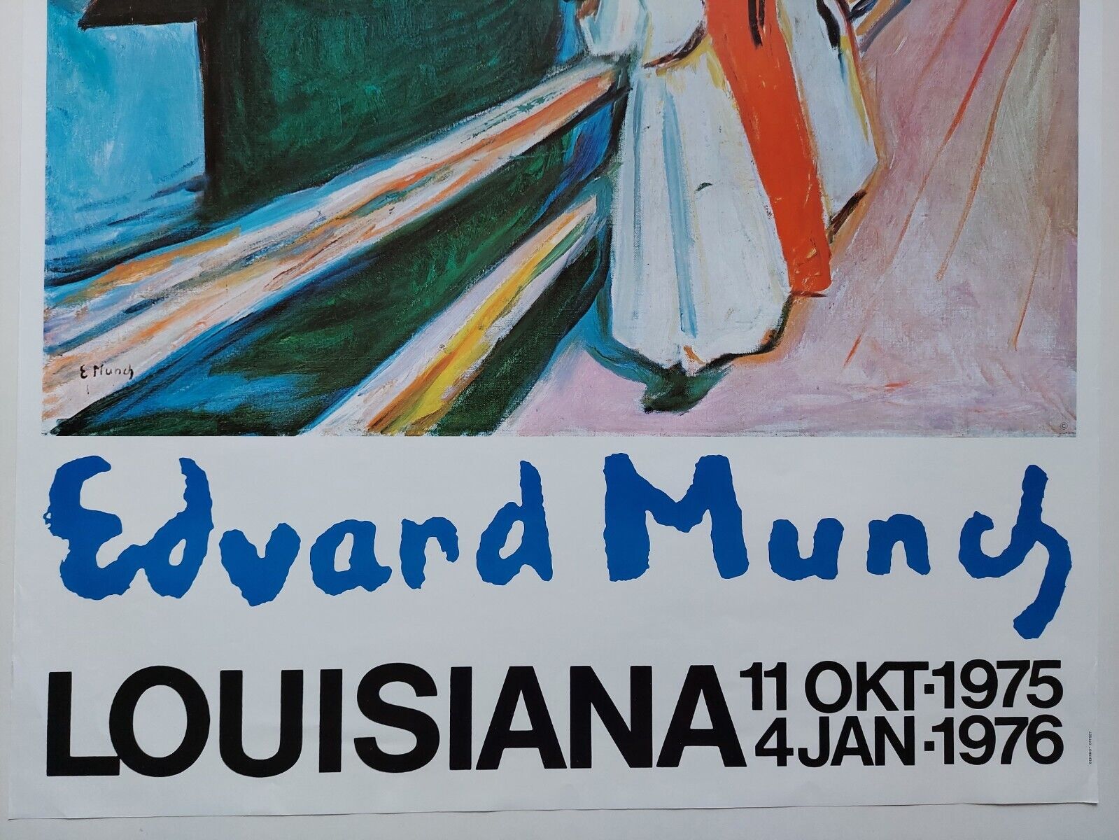 Edvard Munch Original exhibition poster from 1975 Louisiana Museum