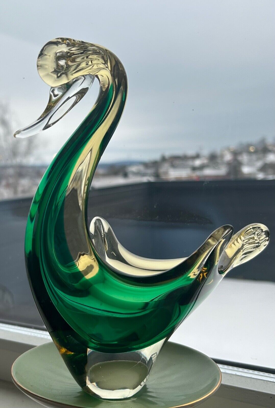 murano glass swan